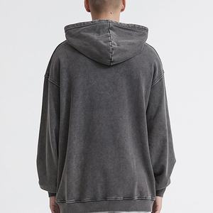 Men's Vintage Oversized Solid 100% Cotton <b>Hoodie</b> Pullover Sweatshirt for Streetwear <b>Couples</b> - Product Image 4