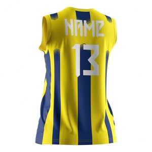 Camiseta Deportiva Personalizada por Sublimación para Equipo de Voleibol, Traje Personalizable en Color Rojo con Jersey Negro para Mujer - Product Image 2
