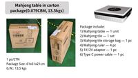 Table de Mahjong Automatique QUEYI avec Séche-Chaussures Intégré, en Plastique, 220V, Optimisée pour les Petits Espaces, Portable, Idéale pour les Voyages, Vente en Gros, Fabricant