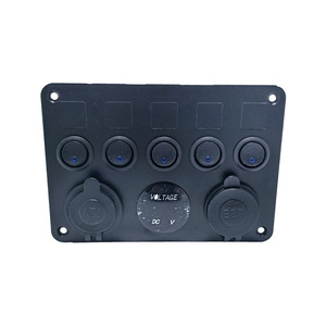 Interruttore <span class=keywords><strong>a</strong></span> bilanciere barca, pannello interruttore impermeabile fusibile per camion RV, <span class=keywords><strong>presa</strong></span> di corrente digitale voltmetro USB cc <span class=keywords><strong>12</strong></span> <span class=keywords><strong>Volt</strong></span> - Product Image 2