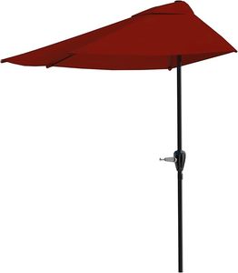Pure Garden Half Umbrella-<span class=keywords><strong>Parasol</strong></span> <span class=keywords><strong>de</strong></span> patio <span class=keywords><strong>de</strong></span> 9 pieds avec manivelle facile-Ombrage <span class=keywords><strong>de</strong></span> patio extérieur-<span class=keywords><strong>Petit</strong></span> auvent pour balcon, <span class=keywords><strong>table</strong></span> ou terrasse - Product Image 5