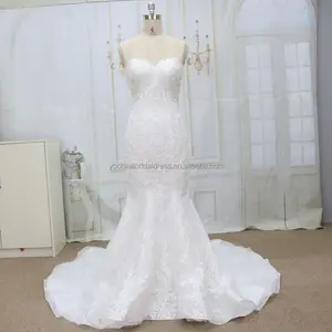 Sweatheart with beautiful lace pattern mermaid wedding dress