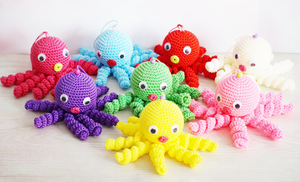 Fabrika toptan oyuncaklar çocuk kız sevimli tığ bebek oyuncakları küçük sevimli oyuncaklar ahtapot - Product Image 6