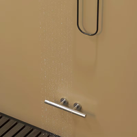Accessoires de salle de bain commerciaux Repose-pieds en acier inoxydable 304 Repose-pieds de douche mural