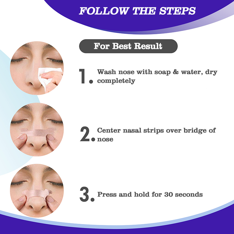 2022 hot products customized anti snoring nasal strips to breathe better breathe easy