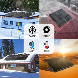 डोकियो शुद्ध काले 100w 18v वाटरप्रूफ कठोर सौर पैनल/सौर पैनल नियंत्रक किट होम चार्जिंग मोनोक्रिस्टलाइन - Product Image 6