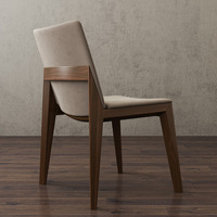 Chaise de salle à manger en bois de frêne et cuir, design nordique de luxe, simple et robuste, pour restaurant
