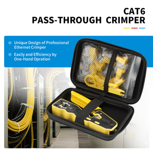 Kit d'outils de réparation de câbles réseau LAN <span class=keywords><strong>Cat</strong></span> <span class=keywords><strong>7</strong></span> OEM, comprenant un coupe-fil manuel, un tournevis et un jeu de pinces à sertir <span class=keywords><strong>RJ45</strong></span> RJ11 - Product Image 4