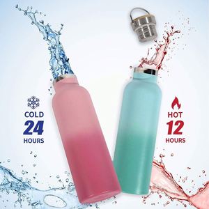 Bouteille d'eau isotherme en acier inoxydable 304 de 500 ml, thermos sous vide avec couvercle à poignée américaine, anti-fuite, sans BPA, 6-12 - Product Image 5