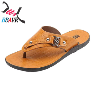 Chanclas de Playa de Piel Sintética para Hombre, Antideslizantes, de Lujo, para Exteriores, para Verano - Product Image 2