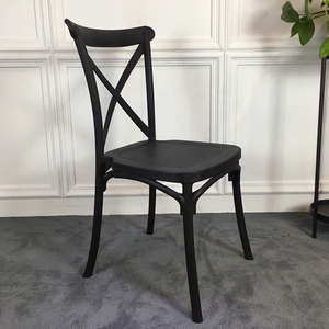 Chaise en plastique à dos croisé X, chaises empilables, colorées, chinoises, à la mode, offre spéciale - Product Image 6
