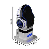 Silla VR Egg, Equipo de Cine en Domo, Simulador de Realidad Virtual 9D, Metálico, Operado con Monedas en Inglés, Centro de Juegos de Arcade Interior para Negocios
