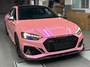 Lèvre de pare-chocs avant en fibre de carbone de style KB pour <span class=keywords><strong>Audi</strong></span> <span class=keywords><strong>RS5</strong></span> <span class=keywords><strong>2020</strong></span>+ - séparateurs de lèvres avant en fibre de carbone - Product Image 4