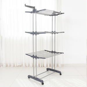 Séchoir à vêtements multifonctionnel à trois couches sur pied Séchoir à vêtements mobile pliable pour l'intérieur sur pied - Product Image 3