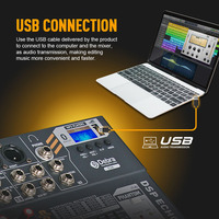 Kinglpro — mixeur professionnel, à commande musicale à 6 canaux, outil de mixeur audio multifonctions, console DJ avec DSP EFX