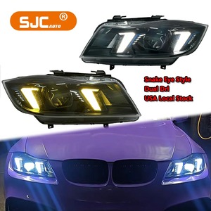 <span class=keywords><strong>Fari</strong></span> <span class=keywords><strong>Anteriori</strong></span> SJC Auto Stile SNAKE EYE Laser per <span class=keywords><strong>BMW</strong></span> Serie 3 <span class=keywords><strong>E90</strong></span> E91 05-12, Fanaleria per 320i 330i Plug & Play, Luce Anteriore GIALLA - Product Image 1