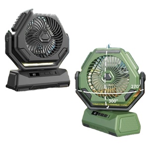 2025 New Arrivals Kc Pse Usb Rechargeable <b>Table</b> Ventilator Led Lamp With Power Bank Portable Camping Fan - Product Image 2
