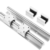 Rail de guidage linéaire SBR16 pour système de glissière CNC, blocs SBR16UU SBR16LUU