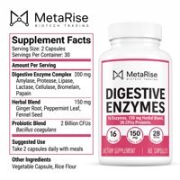 Green Elixir OEM Probiotiques en Capsules Milliards d'UFC Complexe d'Enzymes Digestives Végétaliennes à Base de Champignons 30/60 Comprimés Durée de Conservation de 24 Mois pour