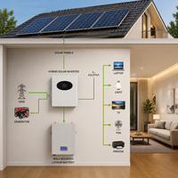 Batterie LiFePO4 murale 25,6 V 100 Ah pour stockage d'énergie solaire domestique, système solaire hors réseau, batterie lithium-ion