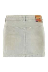 Excellente Offre Designer Diesel Vintage Style Low Rise Grey Mini Denim Skirt 5 Avec Poches - Product Image 2