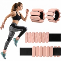 Bracelets lestés en silicone durables, poids réglables pour poignets et chevilles, bracelets de musculation portables pour le yoga, le Pilates et la course à pied