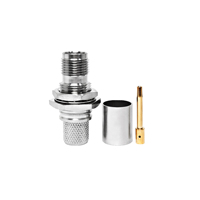 Connecteur coaxial femelle TNC plaqué argent, prix de gros, pour câble LMR400/RG213/RG214/RG8