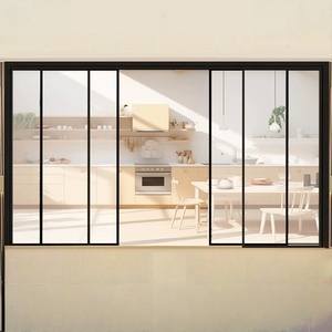 Cửa trượt nhôm hàng đầu với đường ray ẩn và kính không khung cho ngôi nhà cao cấp - Product Image 1