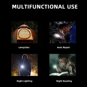 Nueva Linterna LED COB, Lámpara de Trabajo Magnética Recargable, Linterna Portátil con Gancho, Lámpara de Camping, Lámpara de Emergencia para Reparación de Automóviles y Actividades al Aire Libre - Product Image 6