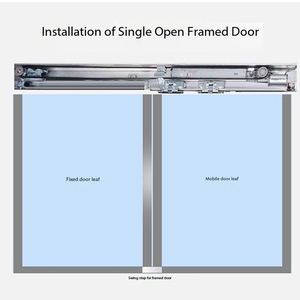 Thiết kế hiện đại cảm biến động cơ điện Vận hành cơ chế cửa trượt tự động cho khách sạn biệt thự công nghiệp sử dụng tải trọng 120kg - Product Image 3