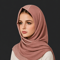 Rouleau de tissu en mousseline pour hijab enfant |   Matériau d'écharpe en polyester léger, respirant et antistatique pour les enfants, à porter au quotidien