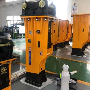 Brise-roche hydraulique SOOSAN SB70, type boîte, marteau à burin de 135 mm avec conduites d'huile pour excavatrices de 16 à 21 tonnes, démolition routière - Product Image 2