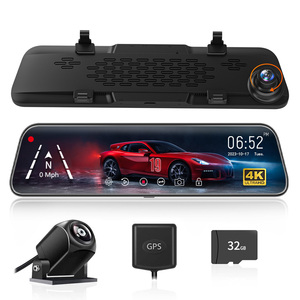 กล้องติดรถยนต์ WOLFBOX G840S บันทึกแบบวนซ้ำ มองเห็นในเวลากลางคืน ความละเอียด 4K UHD หน้าจอ 12 นิ้ว กล้องหน้าและหลังคู่ ไม่มีการ์ด - Product Image 1
