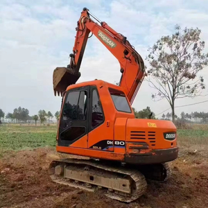 Excavadora de orugas mini Doosan DH80 de 8 toneladas de segunda mano, componentes principales, excavadoras usadas Daewoo con certificación CE, martillo rompedor - Product Image 1