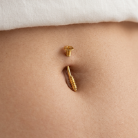 Nouveauté 2026 Piercings de nombril en acier inoxydable à vis, Bijoux de corps tendance pour femmes et hommes
