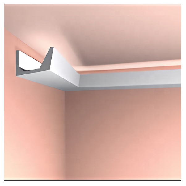 LED Indirect Strip Light Decorative Polyurethane Crown Molding Foam Cornice for Corner Ceiling Wall Crown Mouldings