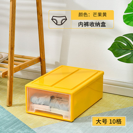 Jaune Mangue [Boîte à Sous-Vêtements 10 Compartiments]