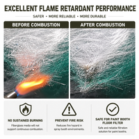 Rouleau de média filtrant en fibre de verre de qualité pré-filtre, média filtrant haute densité pour cabine de peinture, vente en gros