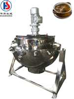 Huashang Custom 300 L Elektrische/Stoom Tomatenpuree Kookketel Voedselverwerkingsmachine Dubbelwandige Kookketel