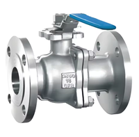 Válvulas de Bola de Acero Inoxidable 304/316 SCS13 de 2 Piezas, Manuales, de Alta Temperatura, con Brida OEM, para Uso en Tuberías de Petróleo, Gas y Agua