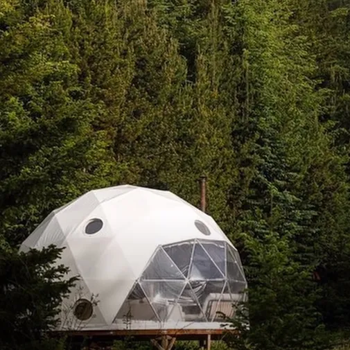 6-8 m Luxus Iglu Urlaub Camping 4 Jahreszeiten Glamping geodätische Kuppel Zelt