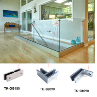 Rampe en verre sans cadre personnalisée, balustrade en aluminium, rampes en verre pour balcon ou villa