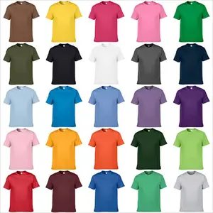 150 gsm 100% coton unisexe multicolore pour hommes vente en gros solide OEM Logo personnalisé blanc Design classique t-shirt de haute qualité T-shirt