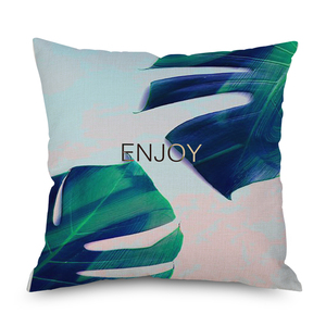 Style frais taie d'oreiller <span class=keywords><strong>aquarelle</strong></span> feuilles canapé housse d'oreiller jolies fleurs housse de coussin - Product Image 4