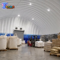Entrepôt à dôme isolé à double membrane en PVDF pour le stockage de marchandises logistiques et industrielles