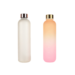 Botella de Agua Deportiva de Plástico de 1000 ml, Portátil, Económica, de Boca Estrecha, con Degradado Esmerilado, para Yoga, con Logotipo Personalizado - Product Image 4