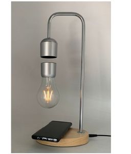 360 מסתובב ריחוף מגנטי צף מנורת אור הנורה עם אלחוטי מטען עבור הסלולר - Product Image 5