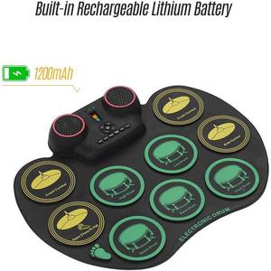 Electronic Drum <b>Pad</b> Roll-Up Portable Practice Kit With Bluetooth Wireless Function For Music Training And Entertainment - Product Image 2