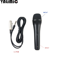 Microphone à condensateur filaire en métal dynamique de poche professionnel de haute qualité omnidirectionnel pour une utilisation à l'église