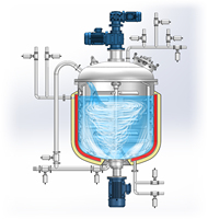 Réservoir de mélange en acier inoxydable à double enveloppe de réacteur agité continu YaLian 5000l